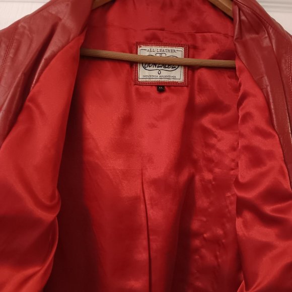 Red Leather Jacket - Picture 3 of 9